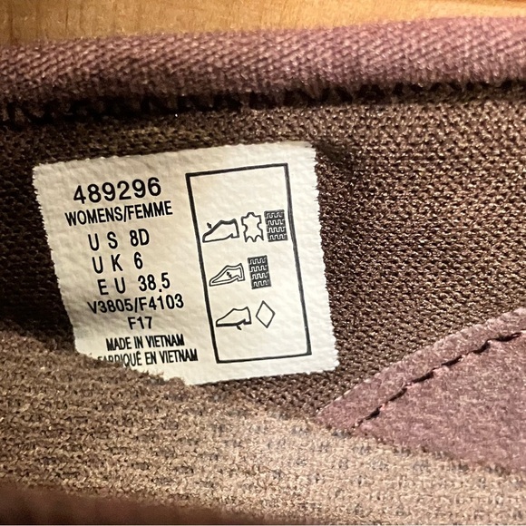 EUC Lands End Mary Jane Women’s Shoes Burgundy Suede  Stretch Strap 8D - Picture 7 of 8